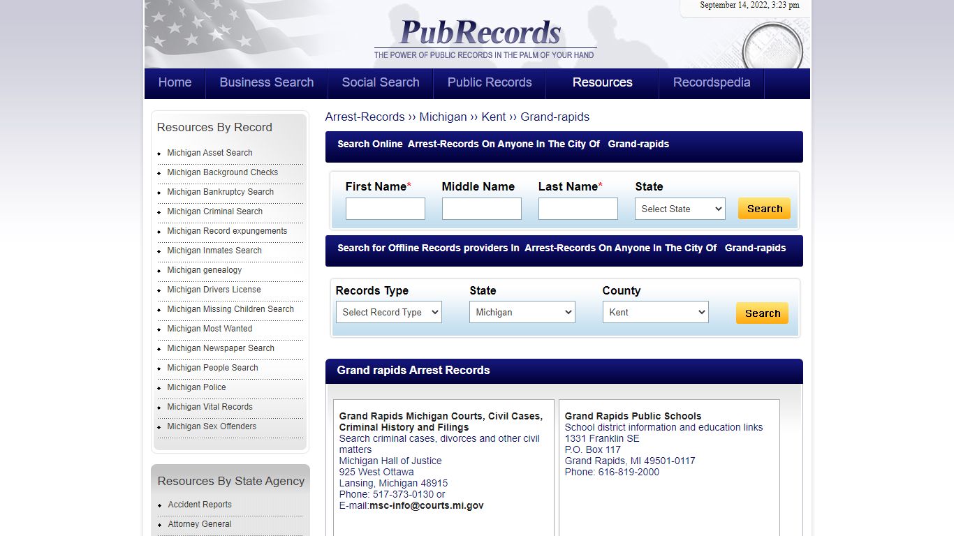 Grand rapids, Kent County, Michigan Arrest Records - Pubrecords.com